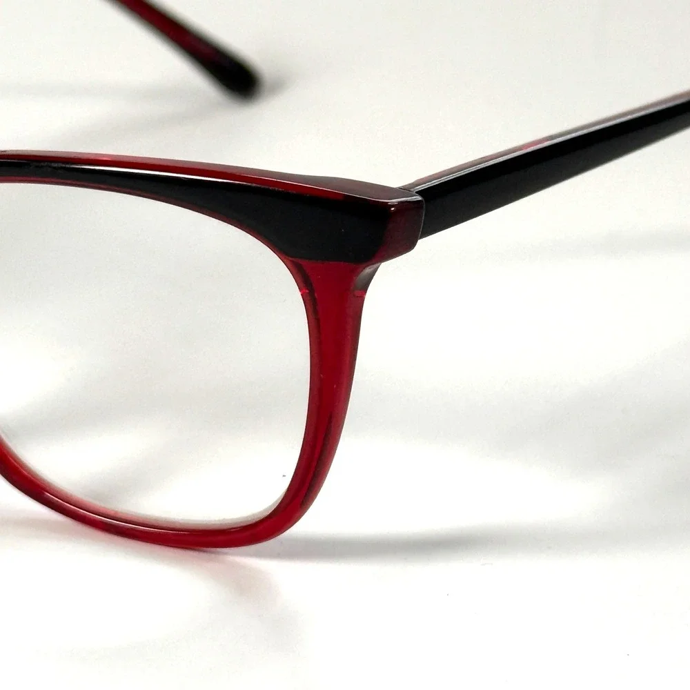 MODERN OPTICAL Welcome Eyeglasses Frame Only 49-19-140 Burgundy/Black Womens‎
